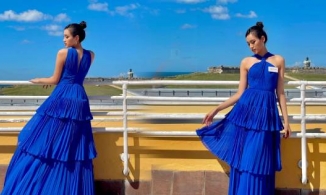 Lệch múi giờ, Đỗ Thị Hà phải canh đến sáng để đăng ảnh cho fan 