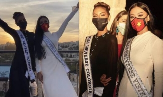 Diện áo dài trắng, Kim Duyên lên trang chủ của Miss Universe