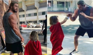 'Thần sấm Thor' huấn luyện con trai trở thành 'Hawkeye' ngoài đời thực 