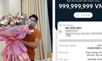 Không biết tặng gì cho vợ nhân ngày sinh nhật, chồng đành chuyển khoản gần 1 tỷ đồng 