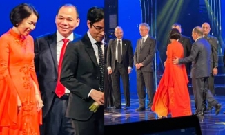 Những khoảnh khắc tinh tế và tình tứ mà tỷ phú Phạm Nhật Vượng dành cho vợ ngay trên sóng trực tiếp