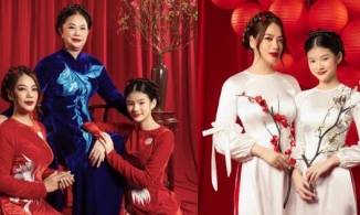 3 thế hệ gia đình Trương Ngọc Ánh chụp ảnh Tết chứng minh vẻ đẹp được di truyền qua nhiều thế hệ