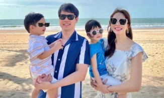 Hoa hậu Đặng Thu Thảo khoe hình ảnh gia đình 4 người du xuân: Chỉ thấy sắc đẹp và sự giàu có