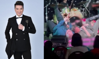 Đàm Vĩnh Hưng bị phản ứng khi vừa hát vừa nằm lên người nam nhạc công 