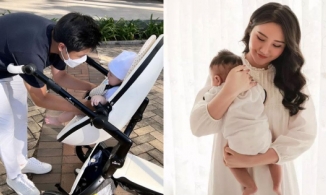 'Nối gót' Bảo Thy, vợ chồng Phan Thành cũng mạnh tay sắm xe đẩy đắt ngang xe máy đi chơi