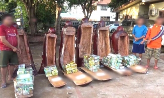 Phá đường dây vận chuyển ma túy lớn được giấu trong các pho tượng Phật