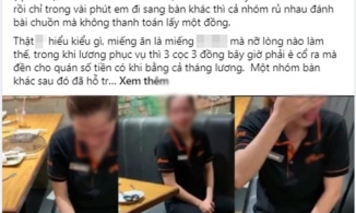 Nhân viên khóc nức nở vì phải đền 5,2 triệu do khách 'quên' thanh toán