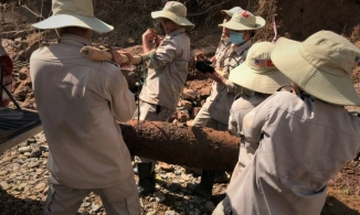 7 quả bom MK 82 và nhiều đạn pháo lộ thiên sau mưa lũ ở Quảng Trị