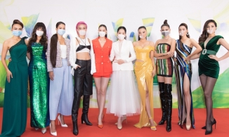 Dàn Hoa hậu, Á hậu Việt đeo khẩu trang lên thảm đỏ