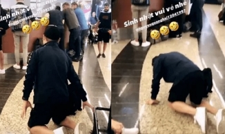 Trong ngày sinh nhật, Quang Hải bị bắt quỳ giữa sân bay