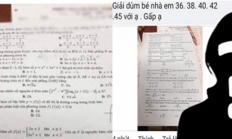 Vụ chụp ảnh đề Toán gửi ra ngoài nhờ người thân làm: 1 thí sinh bị đình chỉ