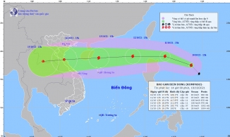 Bão Kompasu tăng tốc vào Biển Đông, gió mạnh cấp 11
