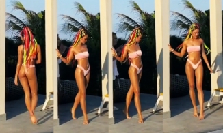 Hoa hậu H'Hen Niê diện bikini khoe chân dài hút mắt cùng làn da nâu khỏe khoắn bên hồ bơi