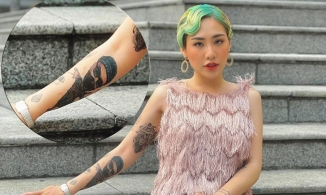 Lỡ xăm hình 'người cũ' trên cơ thể? Hãy học pha xử lý 'rất tỉnh và xinh gái' này của Du Uyên