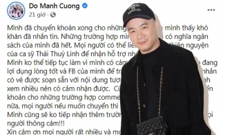 Nhà thiết kế Đỗ Mạnh Cường tuyên bố tạm ngừng làm từ thiện vì nghi bị lừa bởi hàng loạt tin nhắn xin hỗ trợ đều giống nhau kỳ lạ