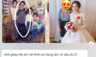 Nhờ ghép ảnh với người mẹ đã qua đời, cô dâu xúc động khi nhận sản phẩm