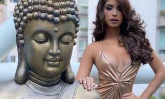 Hoa hậu Mexico tạo dáng với áo tắm cạnh tượng Phật