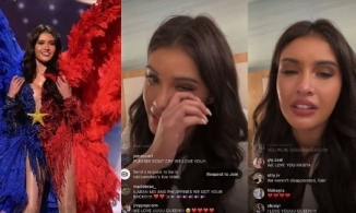 Hoa hậu Philippines bật khóc khi bị chê bai phần thi trang phục dân tộc tại Miss Universe