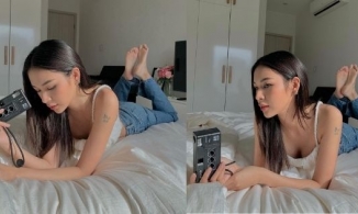 Chụp 'sương sương' trên giường ngủ, Phí Phương Anh cũng nhận ngàn like