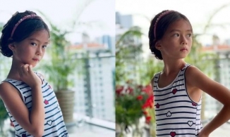 Ái nữ 7 tuổi nhà Đoan Trang khoe thần thái siêu mẫu  