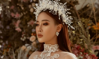 Phương Oanh mặc váy cưới, netizen khen 'đẹp như nữ thần'