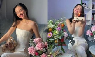 'Cô em trendy' Khánh Linh đón sinh nhật 26 tuổi tràn ngập sắc hoa