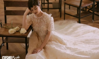 'Ác nữ' U40 Tưởng Hân khoe vẻ đẹp trang nhã trong váy cưới cổ điển