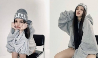 Lisa khoe vẻ thời thượng, cá tính trong bộ hoodie form rộng tay lỡ
