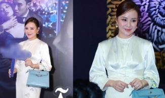 Vy Oanh diện đầm trắng kiêu sa nhưng vòng eo bỗng dưng 'mất tích'