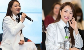 Nhã Phương xuất hiện với thân hình đầy đặn, lộ cả nọng cằm sau thời gian bị chê gầy gò