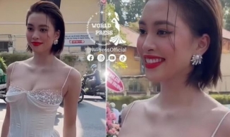 Hiếm hoi vuốt tóc ngược, Tiểu Vy khoe trọn thần thái sang chảnh, xinh bất chấp