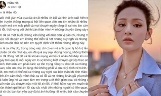 Hiền Hồ mở lại Facebook cá nhân, đăng tâm thư xin lỗi sau 1 tháng im lặng