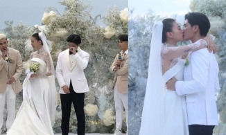 Huy Trần bật khóc trong lễ cưới, Ngô Thanh Vân cảm ơn chồng đã có mặt đúng lúc sau 12 năm cô đơn