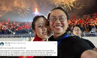 MC Phí Linh tự hào vì vai trò đặc biệt quan trọng của chồng tại SEA Games 31