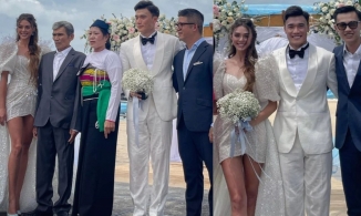 Cận cảnh đám cưới thủ môn Bùi Tiến Dũng và mẫu Dianka, nhan sắc cô dâu dậy sóng MXH