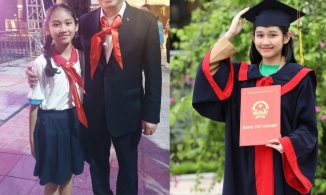 Ngoại hình như Hoa hậu của con gái Minh Tiệp ở tuổi lên 10, chiều cao vượt trội