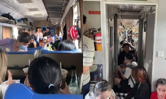 MXH dậy sóng với cảnh khách ngồi xổm chen chúc trên chuyến tàu Food tour Hải Phòng