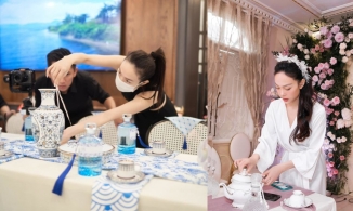 Kĩ tính như cô dâu Minh Hằng: Dùng thước đo từng chiếc bình sứ, mất 3 tháng để chuẩn bị đám cưới