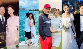 Gia thế các ông chồng đại gia của loạt Hoa Á hậu Việt