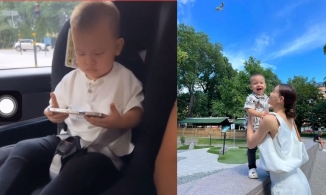 Leon nhà Hồ Ngọc Hà về quê nội chơi vẫn tranh thủ 'cày view' giúp mẹ