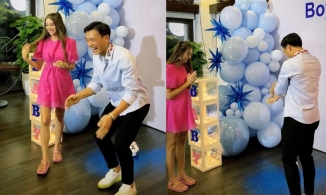 Vợ Tây của Bùi Tiến Dũng mang thai quý tử, ngoại hình vẫn như búp bê