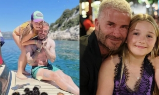 David Beckham nhìn như trai 30 khi đi nghỉ dưỡng cùng con gái cưng