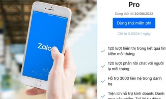 Zalo chính thức thu phí người dùng từ ngày 1/8