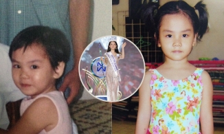 Nhan sắc lúc bé của Hoa hậu Mai Phương: Nét từ tấm bé