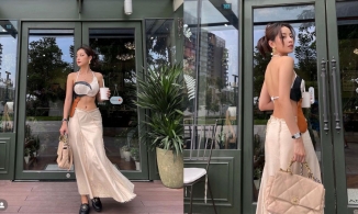 Chi Pu xuống phố với trang phục khiến người qua đường ái ngại