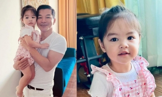 Lộ dung mạo vợ hai của Trần Bảo Sơn qua gương mặt cô con gái 2 tuổi.