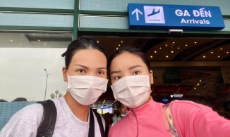 Kỳ Duyên và Minh Triệu bay ra miền Trung hỗ trợ người dân