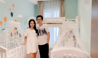 Hình ảnh đầu tiên về cặp quý tử vừa chào đời nhà Dương Khắc Linh - Sara Lưu