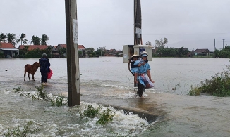 Phú Yên: Một người bị lũ cuốn mất tích khi bão số 12 đổ bộ