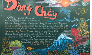 Xuýt xoa với loạt báo tường mừng 20/11 vẽ bằng phấn của học sinh Thanh Hóa